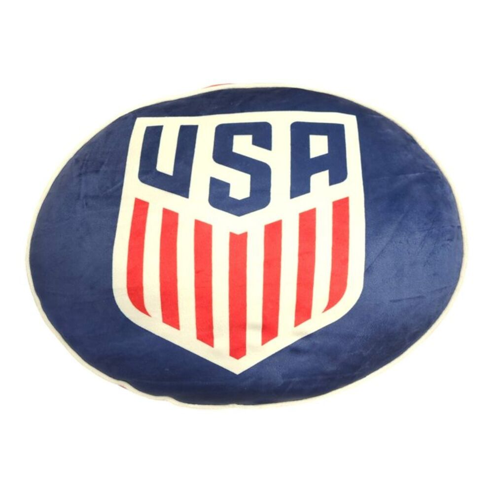 Logo Brands World Cup 2026 Ultra Soft & Stretchy Fleece Puff Pillow, USA